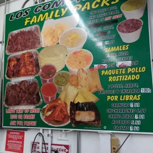 Even have family food packages.