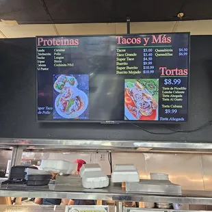 menus and prices