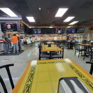 the interior of the restaurant