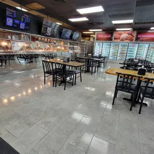Hot food and bakery section