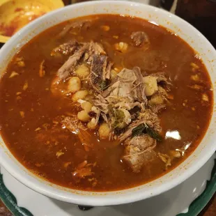 Pozole, a hearty meaty soup