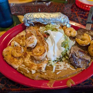 Los Compadres platter. Huge portions of the best they have to offer. Enough for two