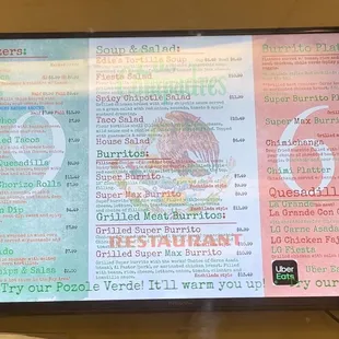 Menu 10/30/21 (Pt1 of 2)