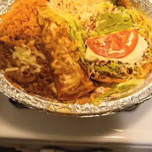 3 item combo with gr. beef enchilada, chicken sopes &amp; deluxe tostada..03.12.22