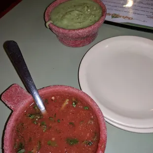 Salsa and green salsa