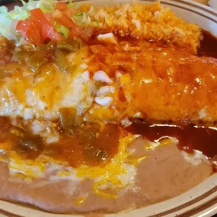 Shredded beef burrito.