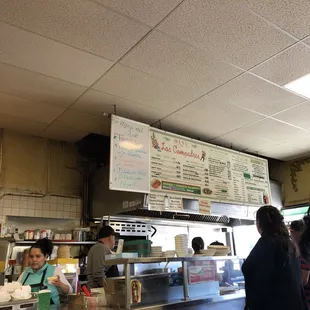 a group of people in a restaurant