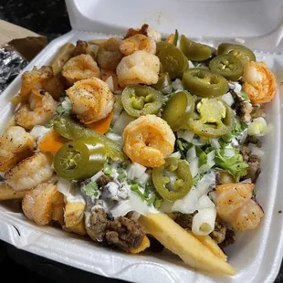 Shrimp &amp; Cheesesteak Fries