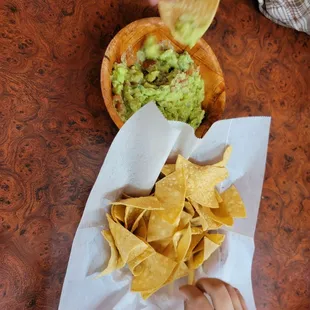 Chips and guacamole