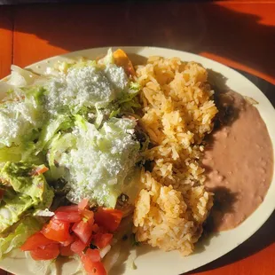 Sope and enchilada plate