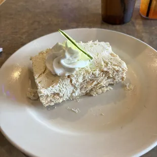 Key lime pie, made in house. Luscious