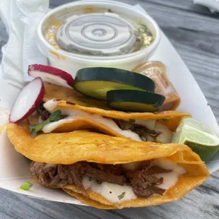 Combo #1: 2 quesa taco birria