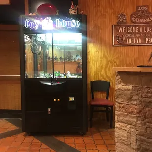 the entrance to a restaurant