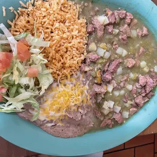 Red Or Green Chile Meat Plate