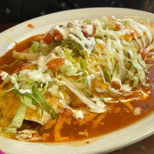 Los Campos Burrito w/Red Sauce