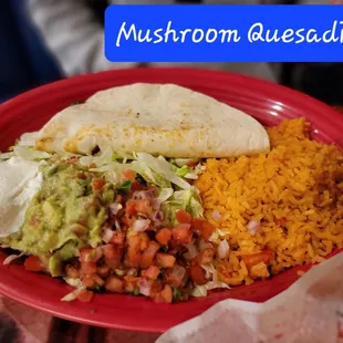 a plate of mexican food