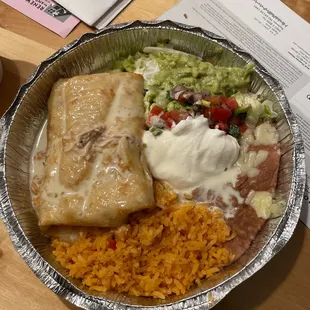 Chicken Chimichanga to go