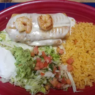 Shrimp chimichanga