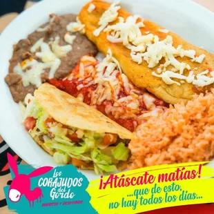 a plate of mexican food