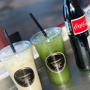 two drinks and a coke