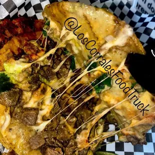 a close up of a plate of food