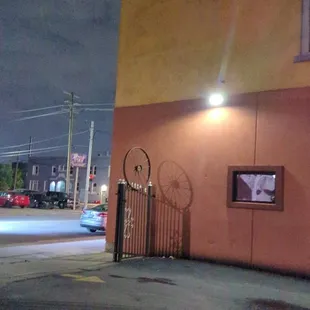 outside