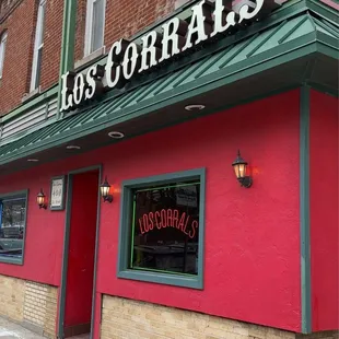 the front of the building