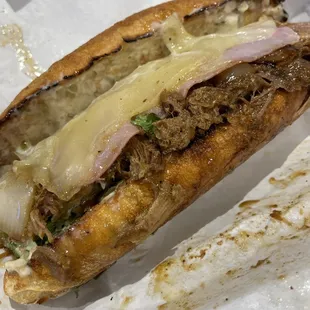 Pork shoulder supreme sandwich