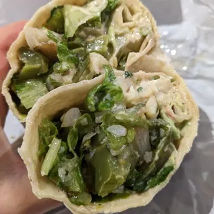 Fish fajitas wrap