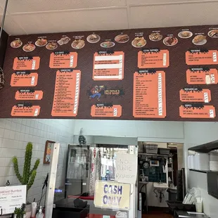 Full Menu - CASH ONLY