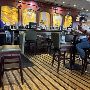 Bar side of the restaurant