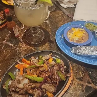 Margaritas and fajitas
