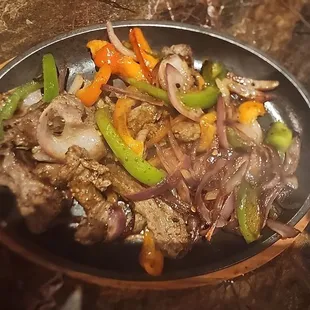 Steak fajitas