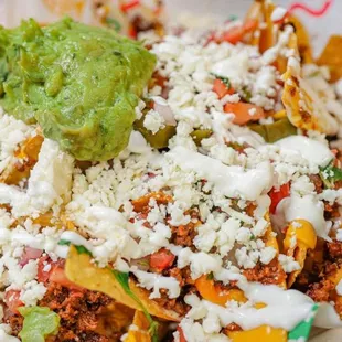 a plate of nachos