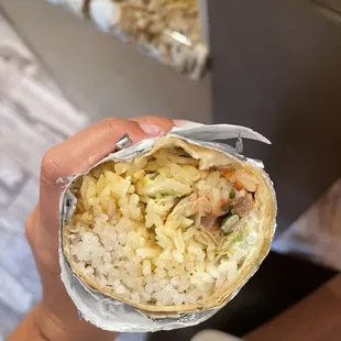 Reality - all rice burrito