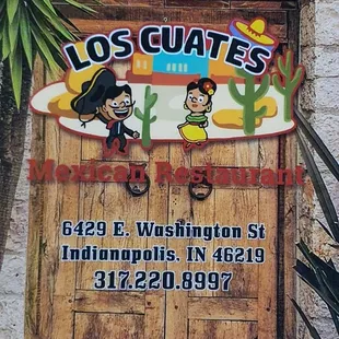 the entrance to the restaurant