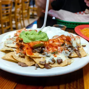 a plate of nachos