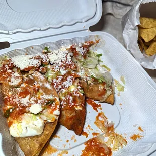 tacos dorados chicken/potato $11