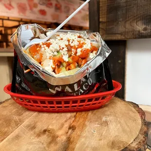 a basket of food