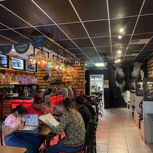 people sitting at tables