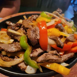 Beef fajitas