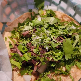Taco de desberada (pork stomach)