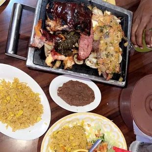 a table full of mexican food