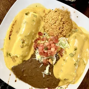 Shrimp Enchiladas Plate