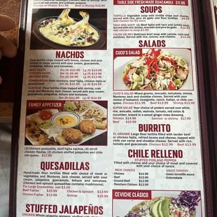 Updated menu 2