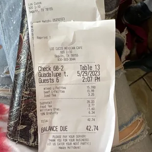 18% tip for three people?