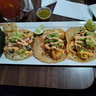 Taco de camaron, Taco de pescado, Taco gloton