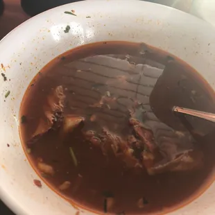 Good birria, especially with the salsa de aceite, and fresh corn tortillas. The waitress just needs to work on her CS