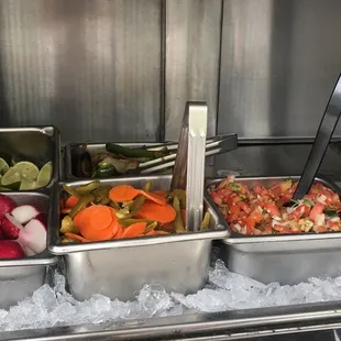 a variety of food items