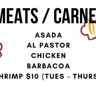 meats / carnes